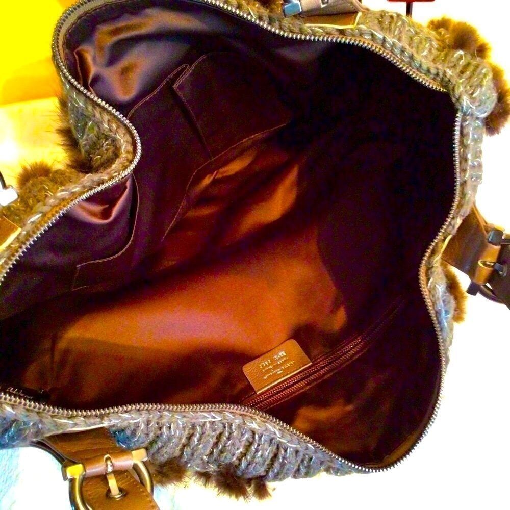 NEW SALVATORE FERRAGAMO BALENA MINK LEATHER HOBO HANDBAG - Picture 8 of 16
